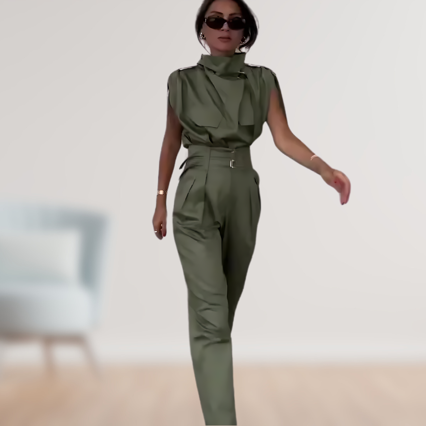 Amira | Stylischer Jumpsuit mit Gürtel