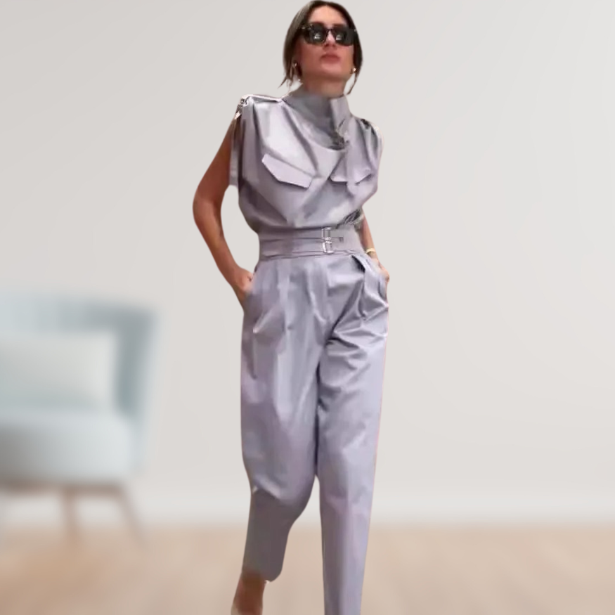 Amira | Stylischer Jumpsuit mit Gürtel