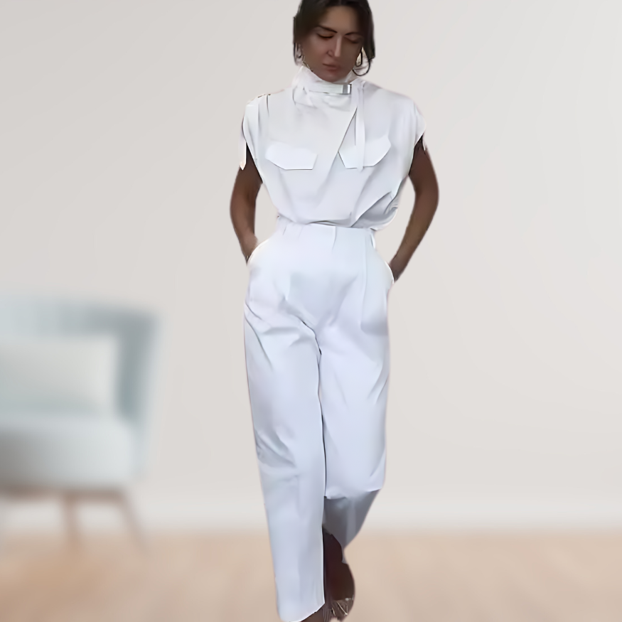 Amira | Stylischer Jumpsuit mit Gürtel