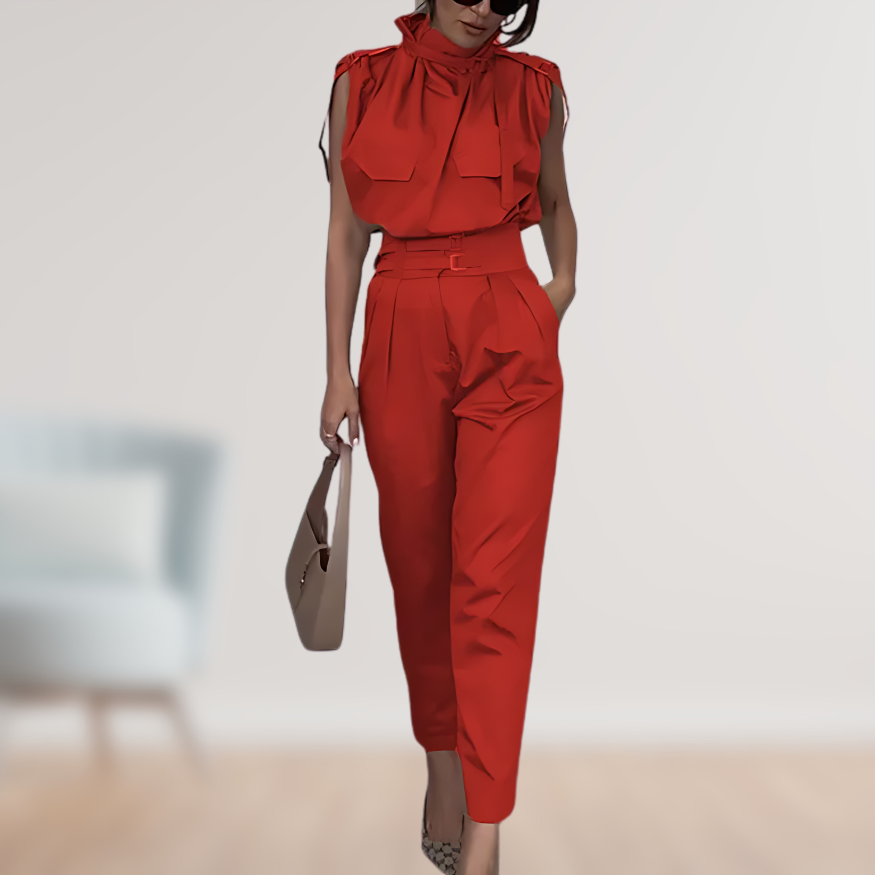 Amira | Stylischer Jumpsuit mit Gürtel