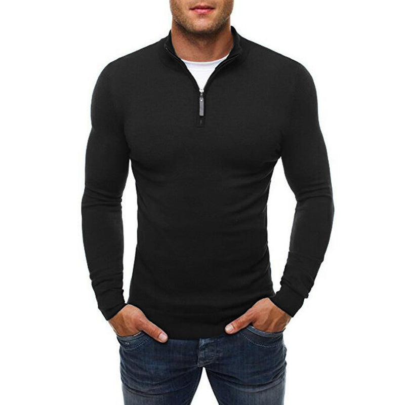 Oliver | Herren Pullover mit Reißverschluss Slim Fit Warm