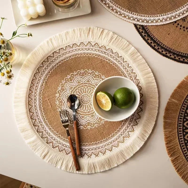 Handgewebte Boho-Tischsets