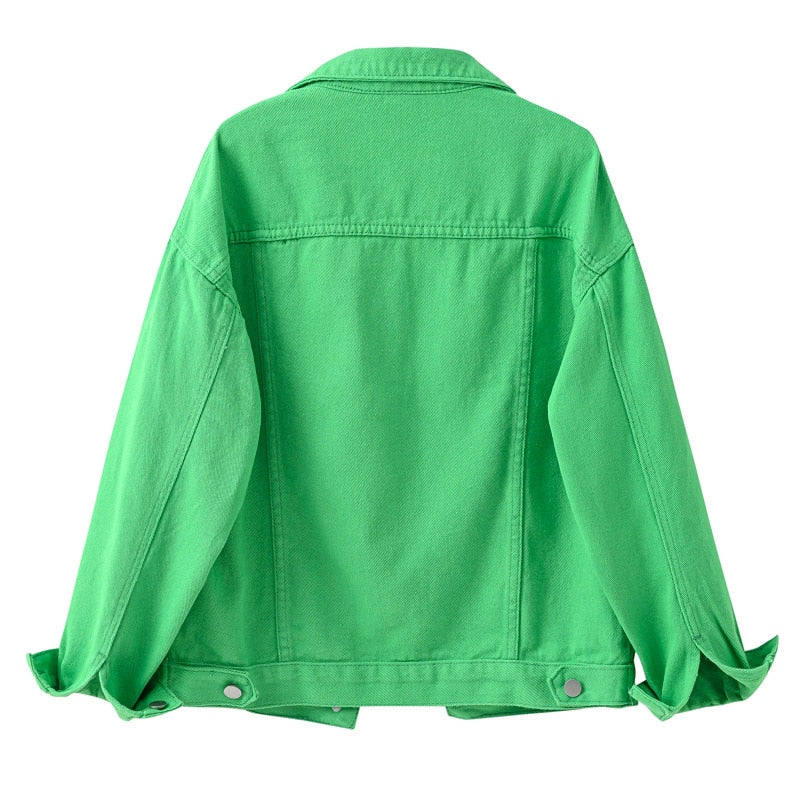 Grüne Jeansjacke