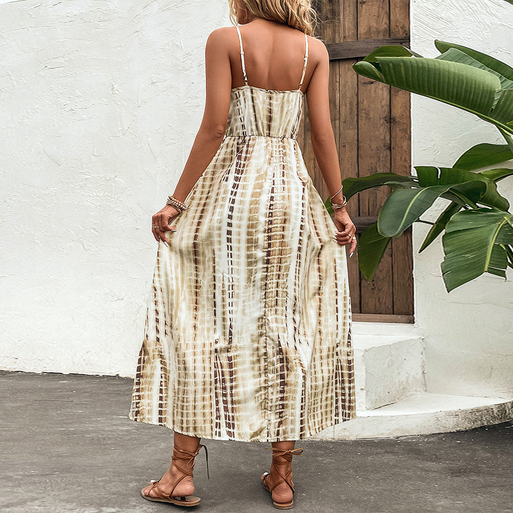 Braunes Maxi Sommerkleid