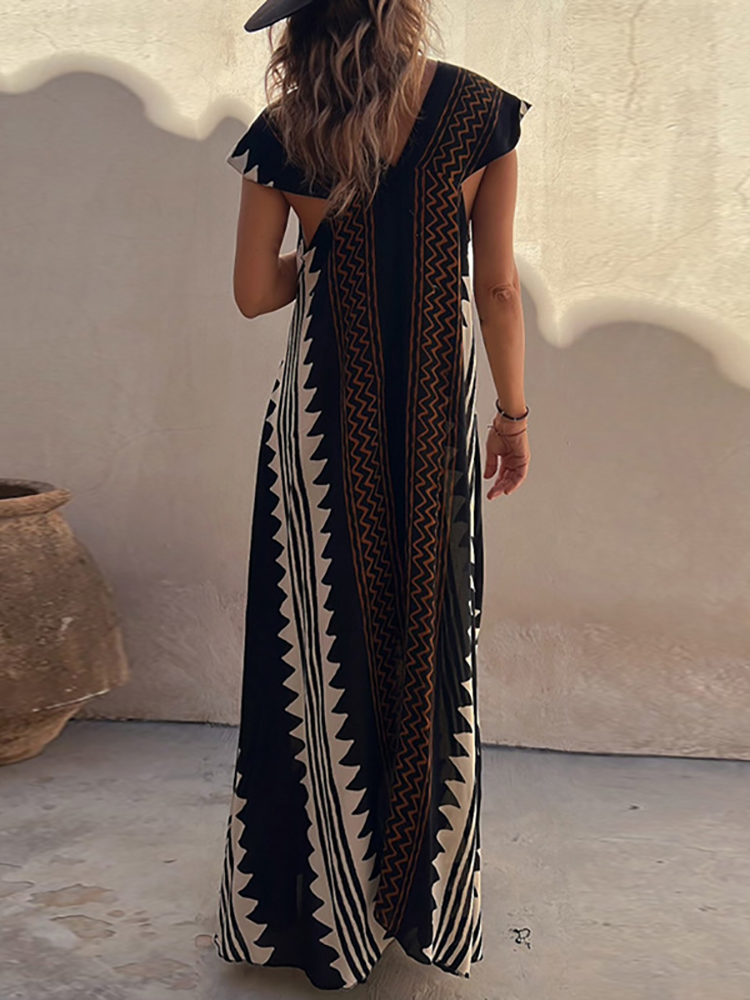 ISA - Maxi-Strandkleid mit Ethno-Print (In 7 Farben)