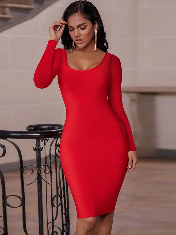 Rotes Bodycon Kleid