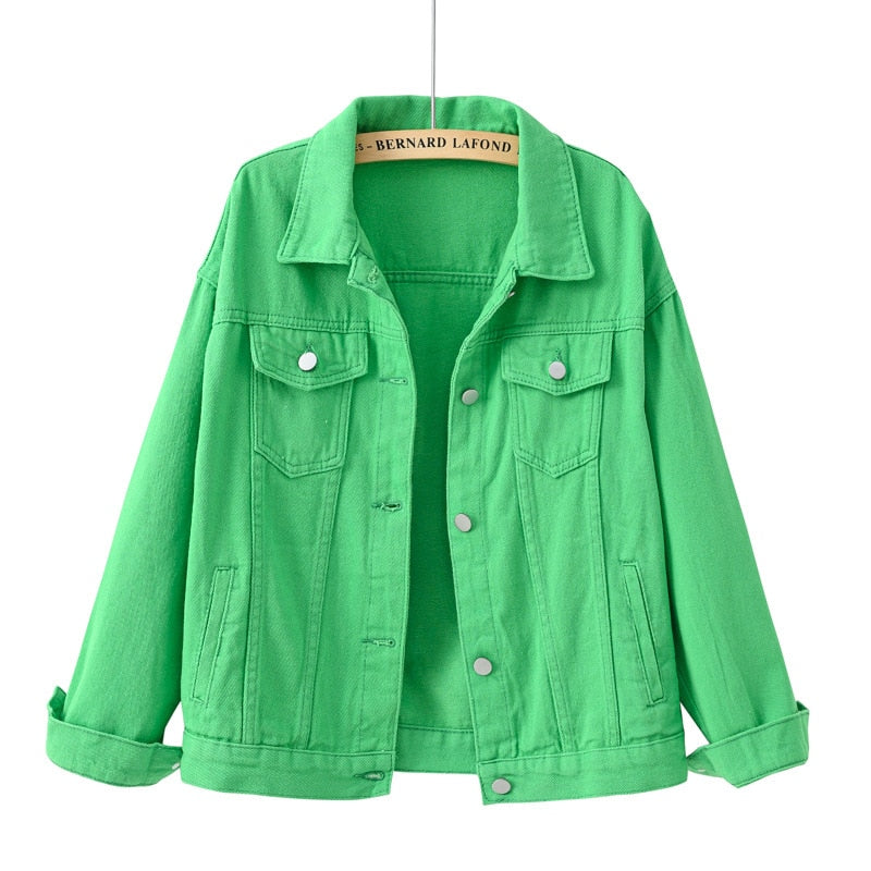 Grüne Jeansjacke