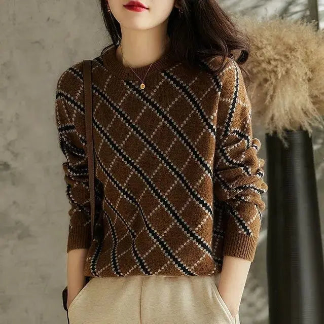 Katniss - Grafischer Strickpullover