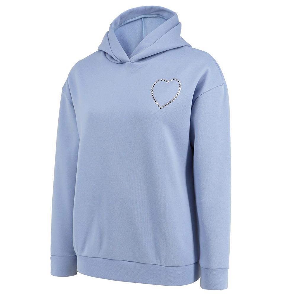 Hellblauer Hoodie mit Herz