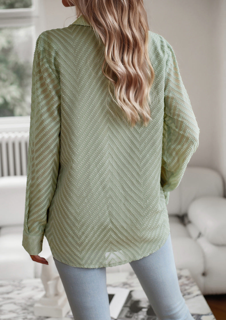 Olive gemusterte Bluse