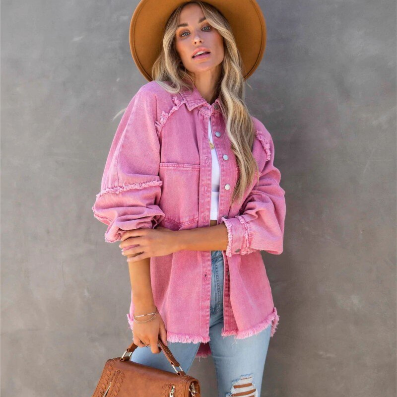 Rosa Denim Jacke