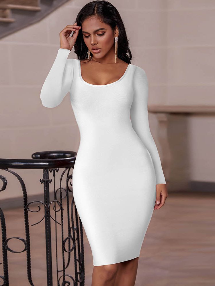 Weißes Bodycon Kleid