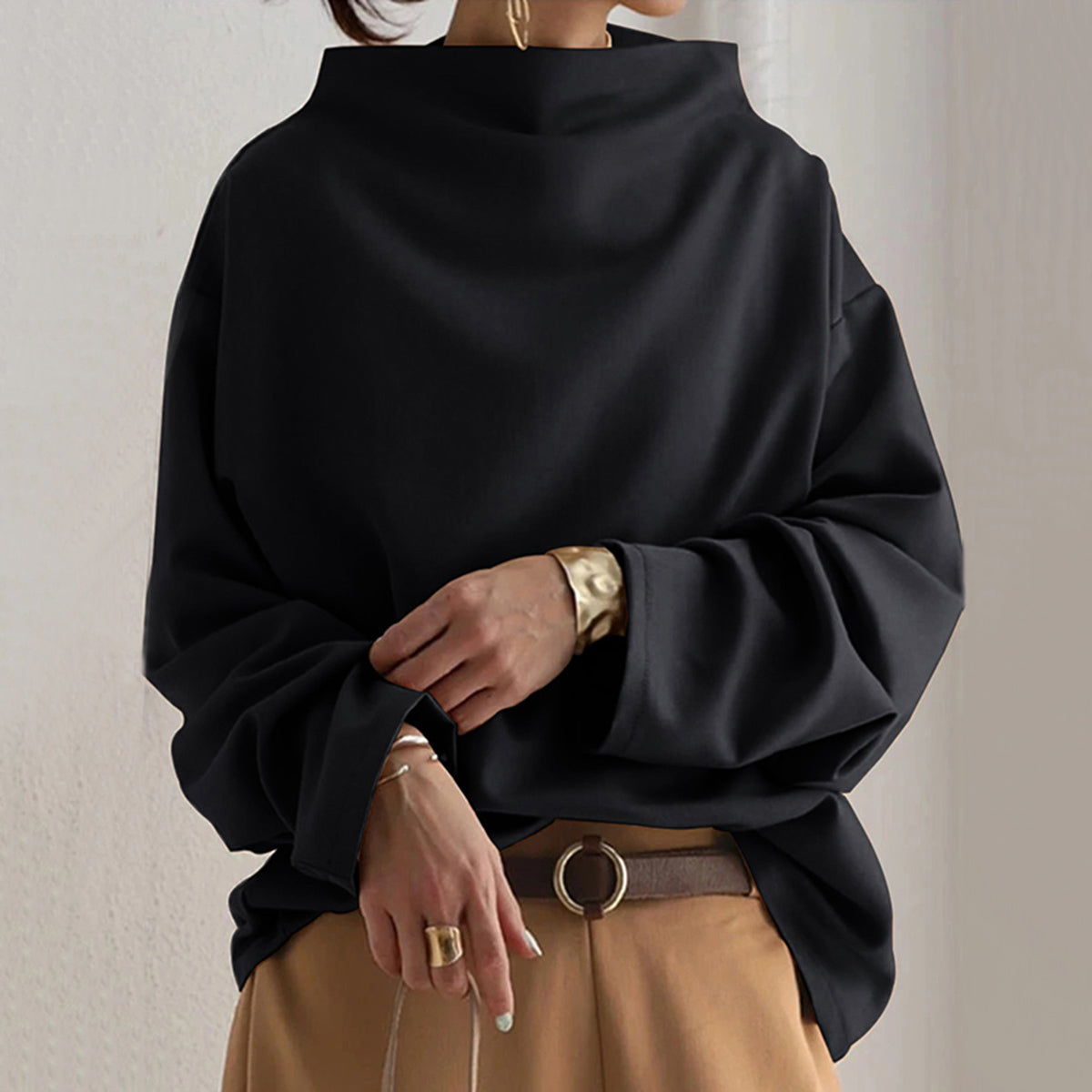 Isabel | Oversized-Pullover mit breitem Kragen