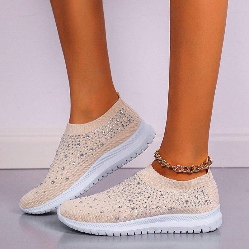 Sockensneaker mit Glitzer