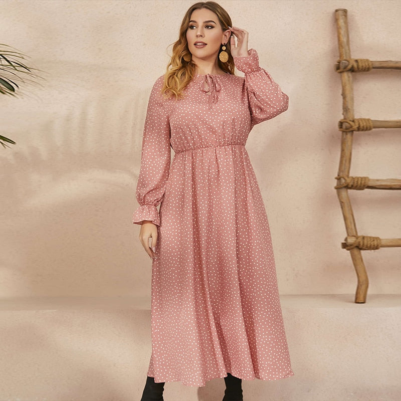 Maxi kleid mit Druck (Plus-Size)