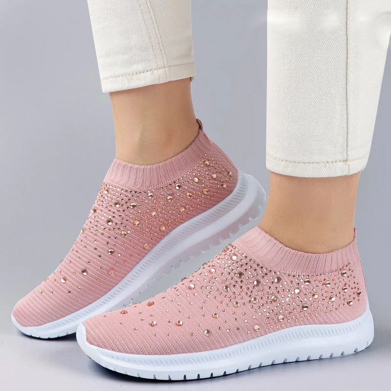 Sockensneaker mit Glitzer