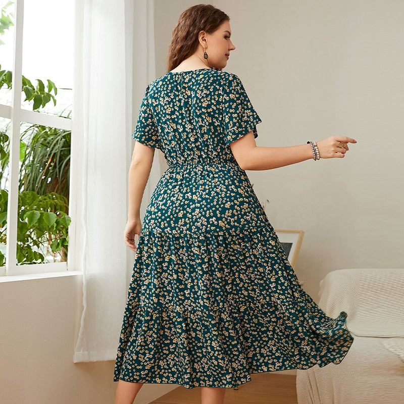 Kleid mit Blumenmuster (Plus-Size)