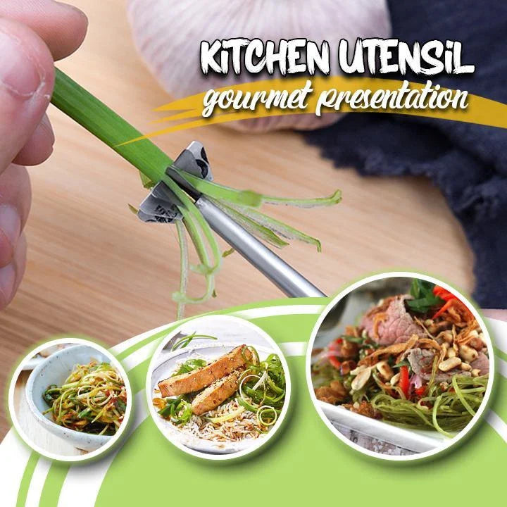 1+1 Gratis | QuickChop™️ Pflaumenblüten-Zwiebelschneider - 100% hochwertiger rostfreier Stahl