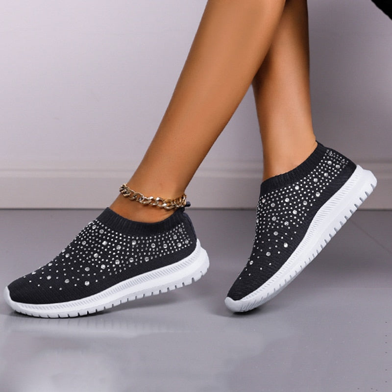 Sockensneaker mit Glitzer