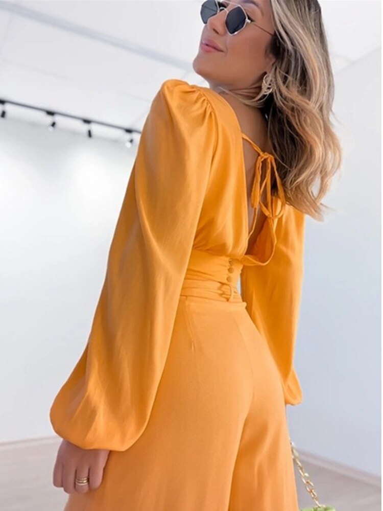 Orangefarbenes Two Piece Set