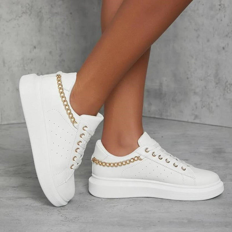 Niedrige Sneaker mit Gliederkette