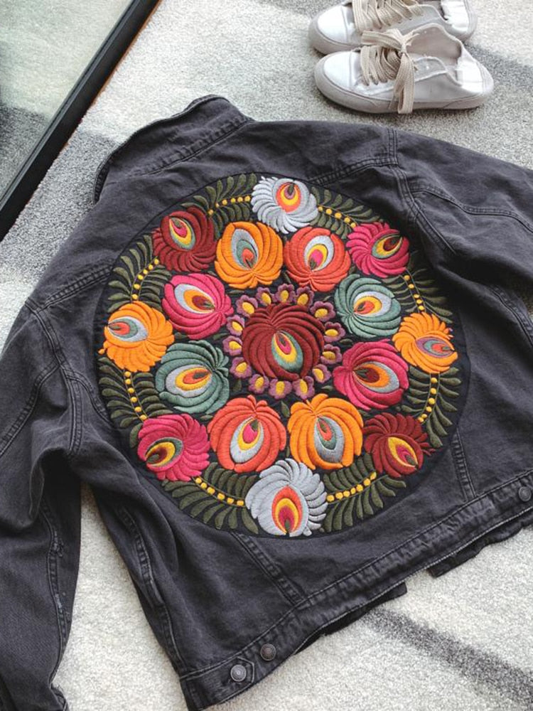 Bohemian-Jeansjacke