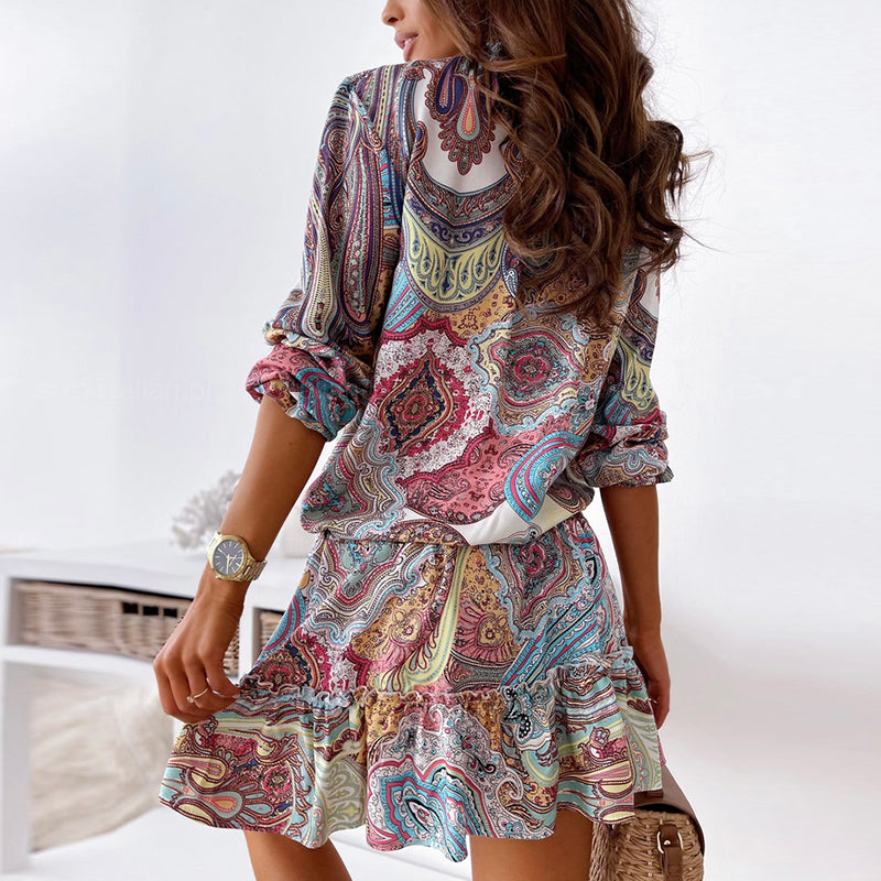 Kleid mit Boho-Print