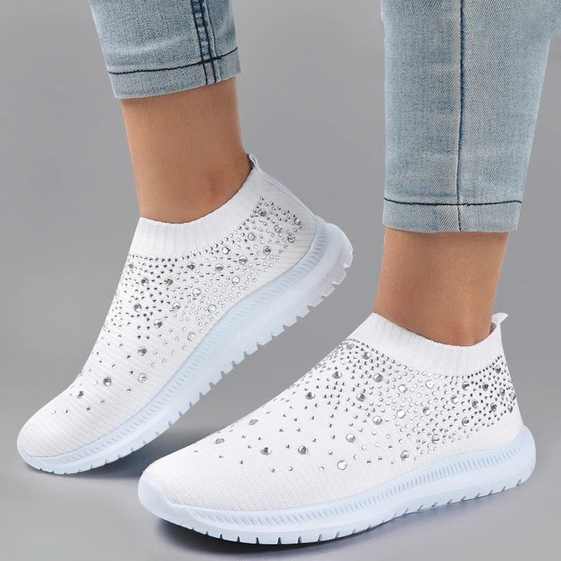 Sockensneaker mit Glitzer