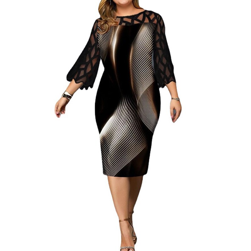 Elegantes Midi kleid (Plus-Size)