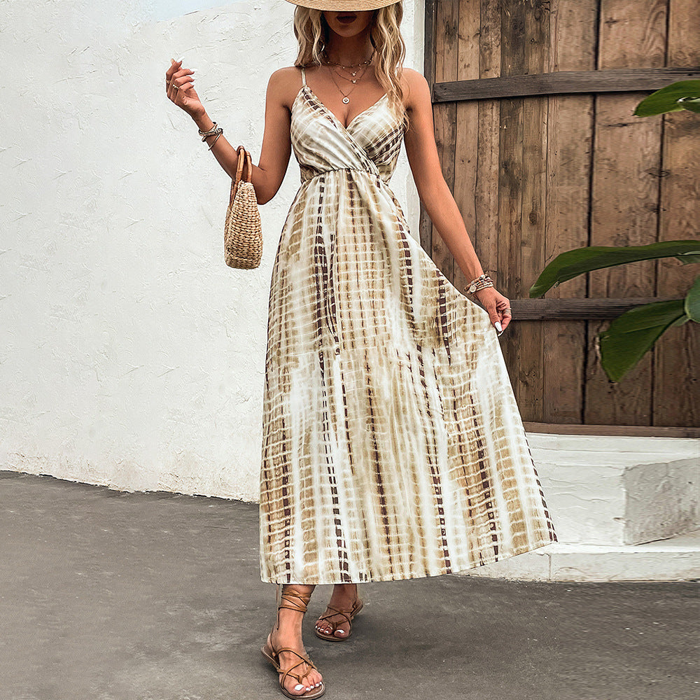 Braunes Maxi Sommerkleid