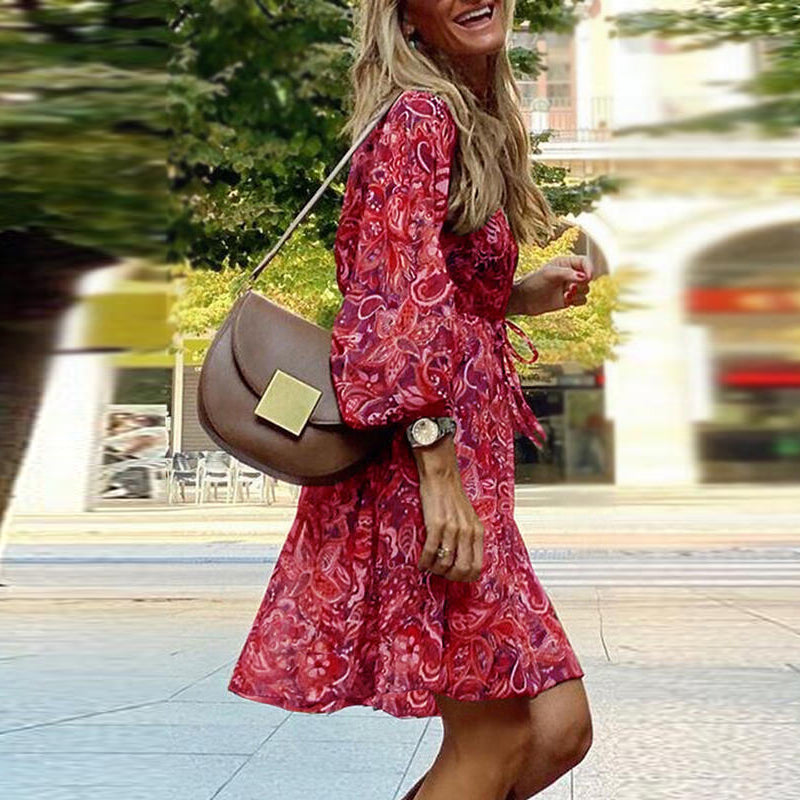 Rotes Boho Kleid