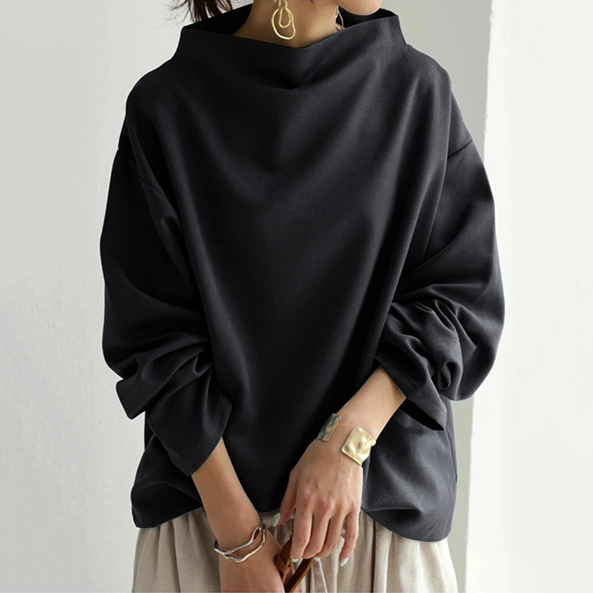 Isabel | Oversized-Pullover mit breitem Kragen