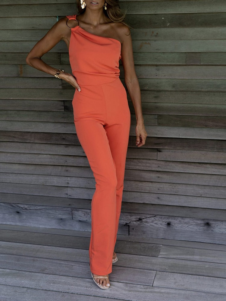 One Shoulder Jumpsuit