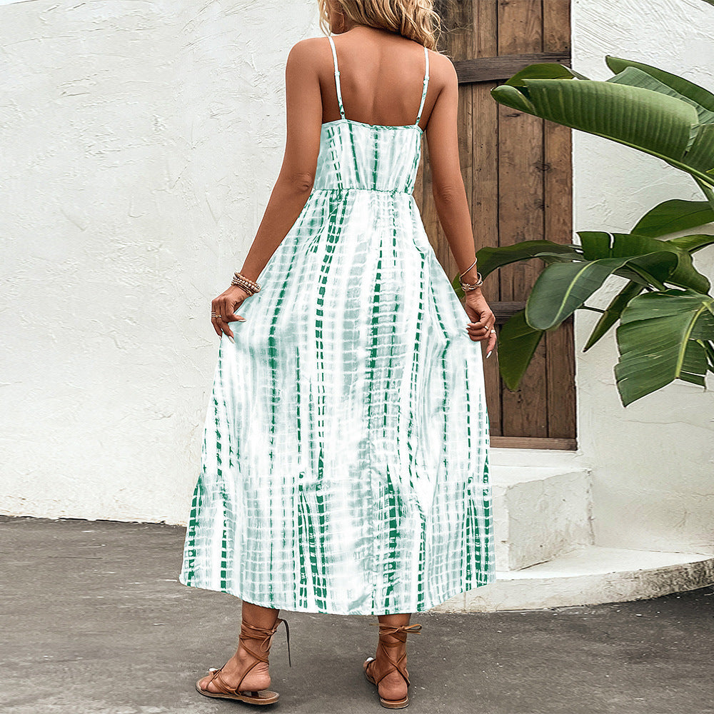 Grünes Maxi Sommerkleid