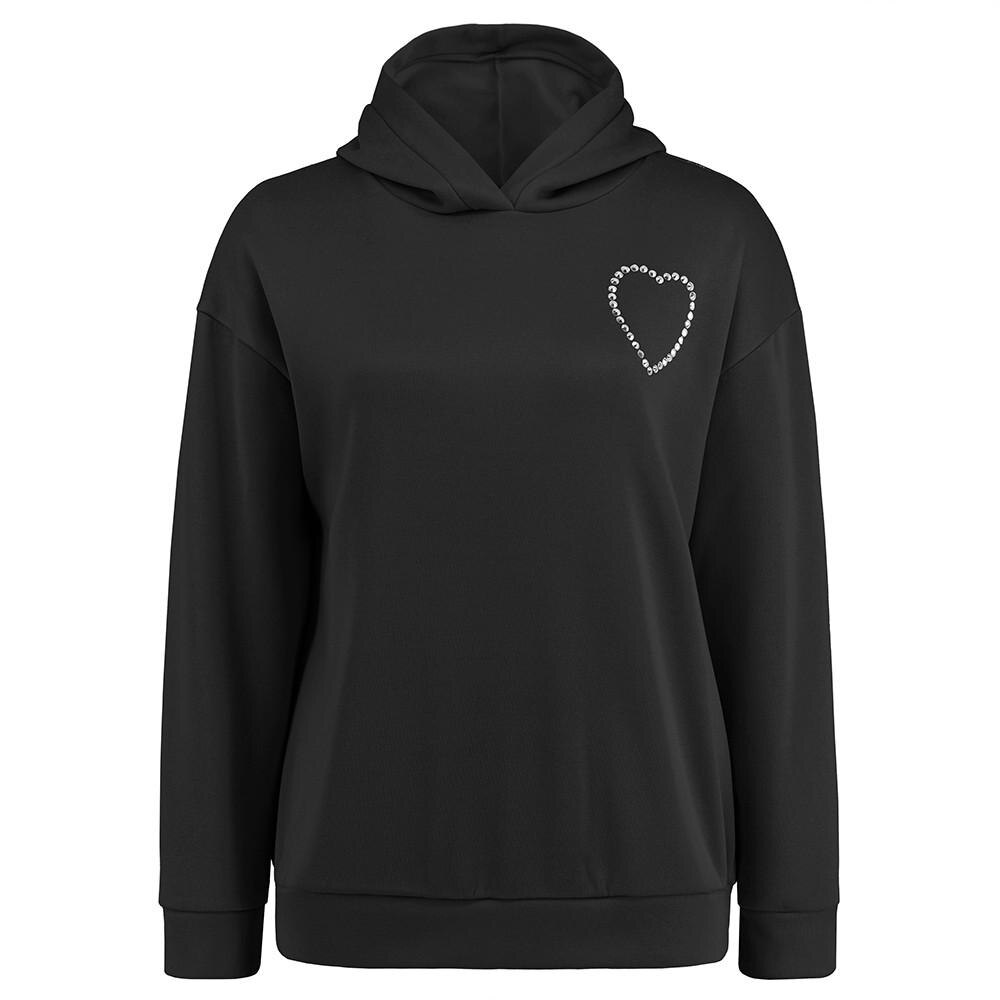 Schwarzer Hoodie mit Herz