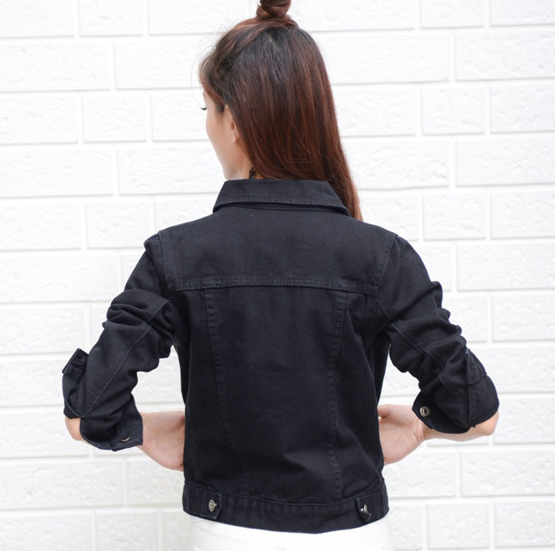 Schwarze Jeansjacke