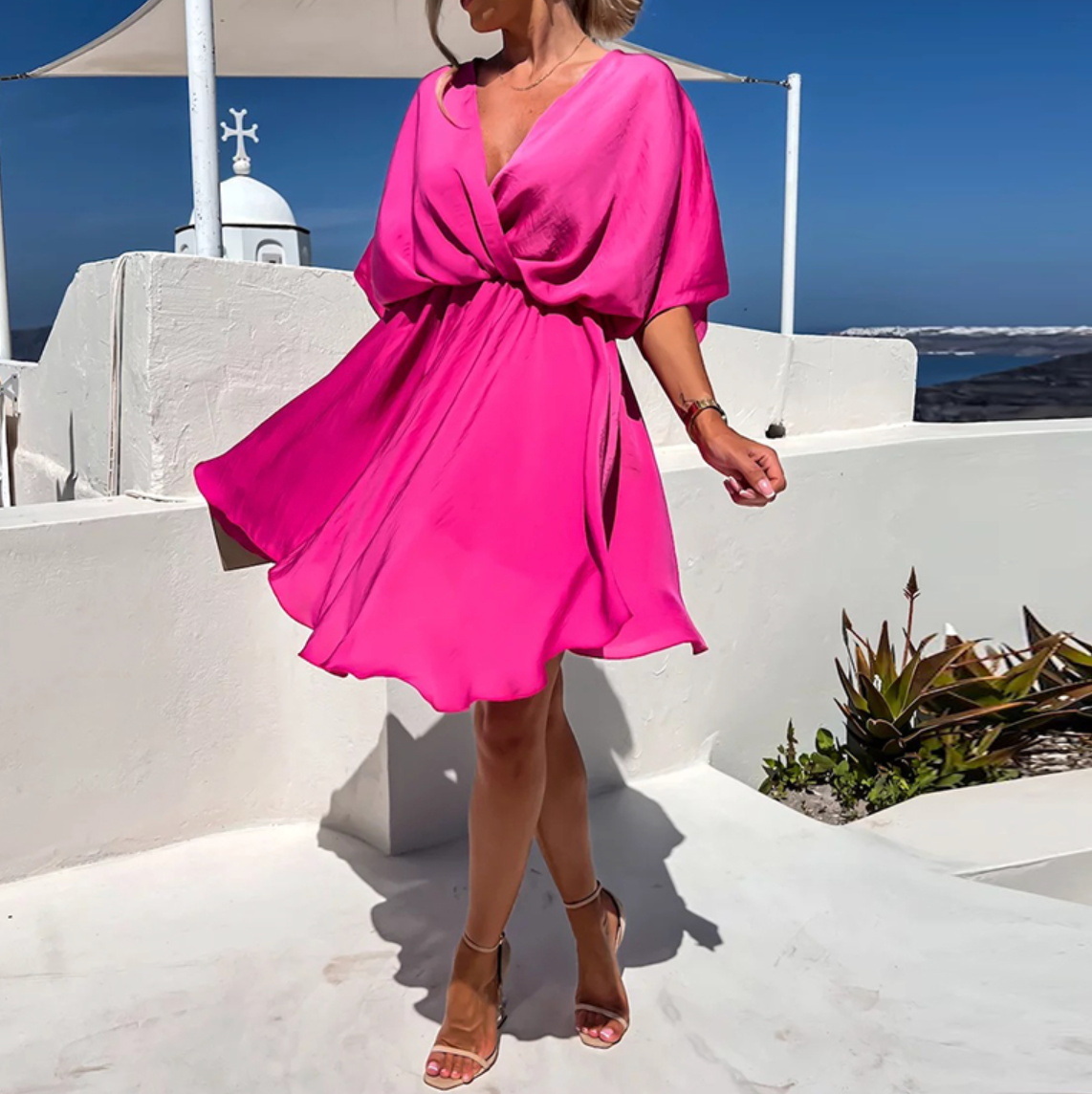 Greta | Stylisches Sommerkleid mit V-Ausschnitt