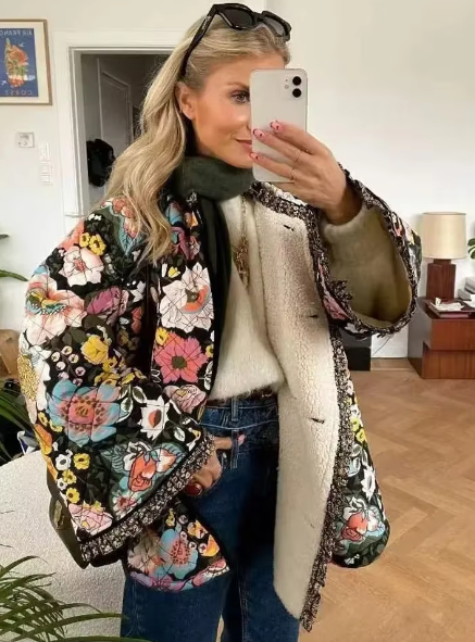 Shane - Blume Winterjacke für Frauen