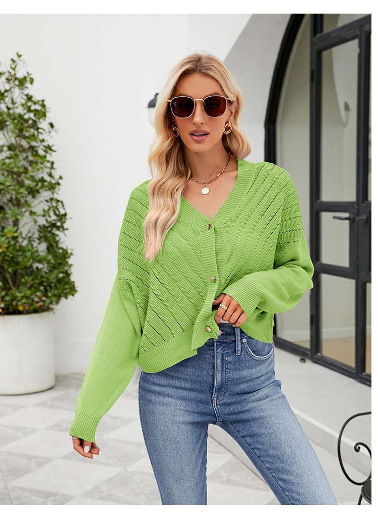 Grüner Cardigan