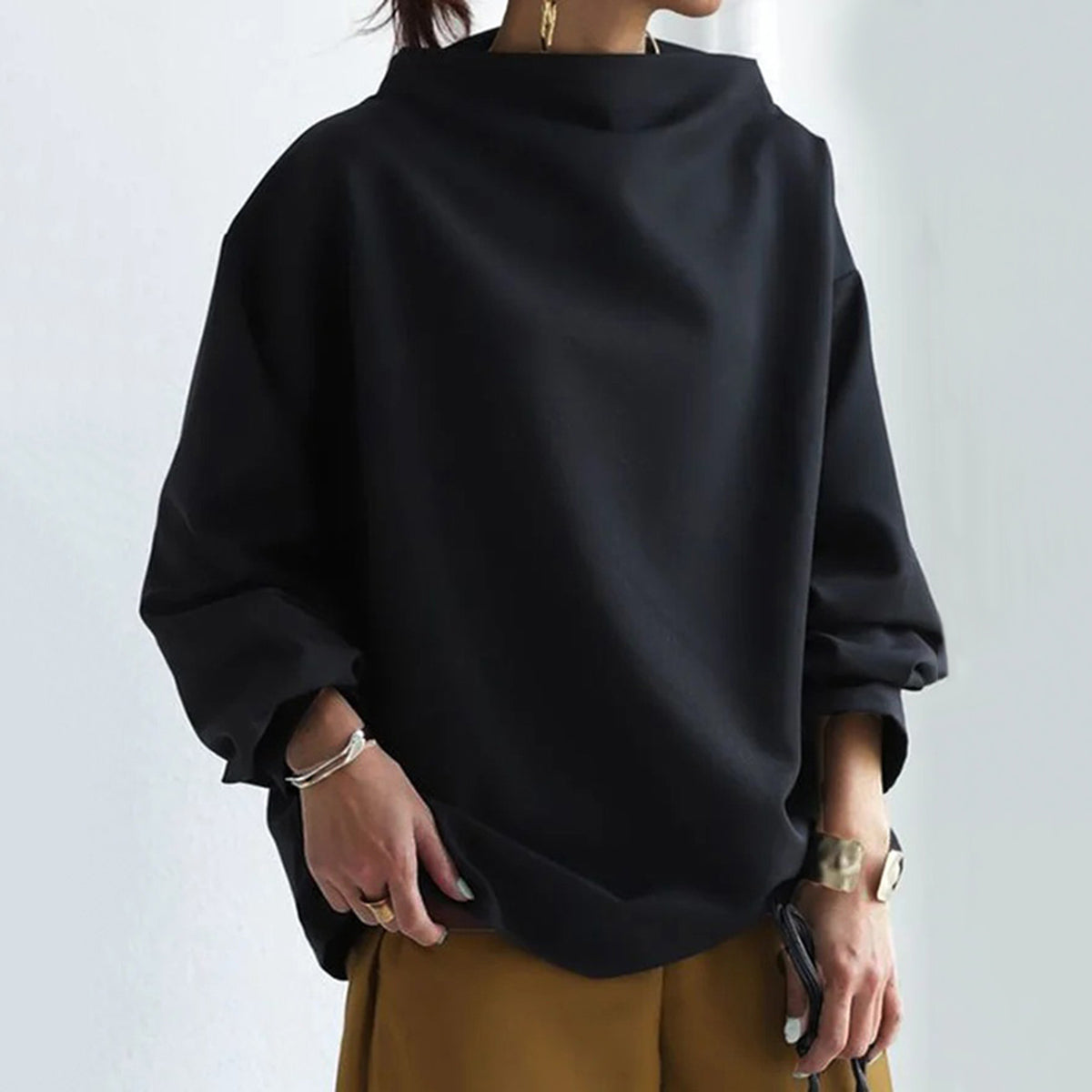 Isabel | Oversized-Pullover mit breitem Kragen