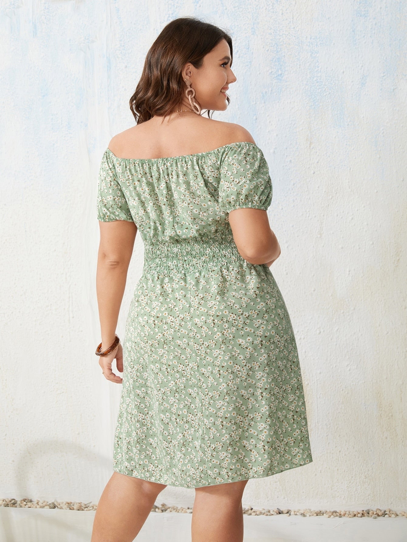 Trendiges Kleid mit Blumendruck (Plus-Size)