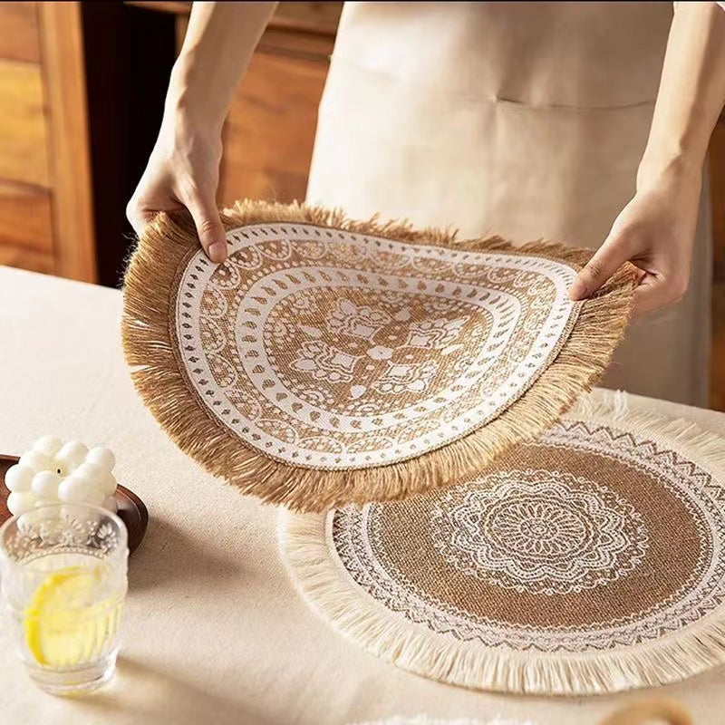 Handgewebte Boho-Tischsets