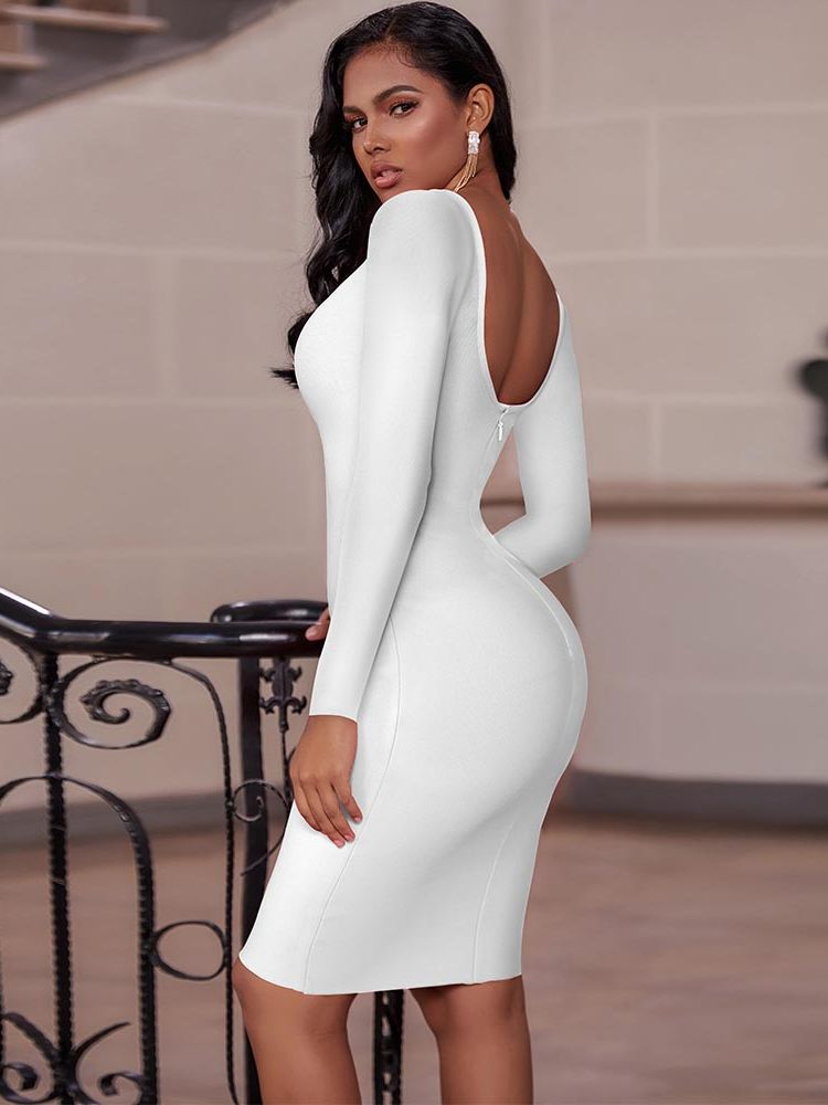 Weißes Bodycon Kleid