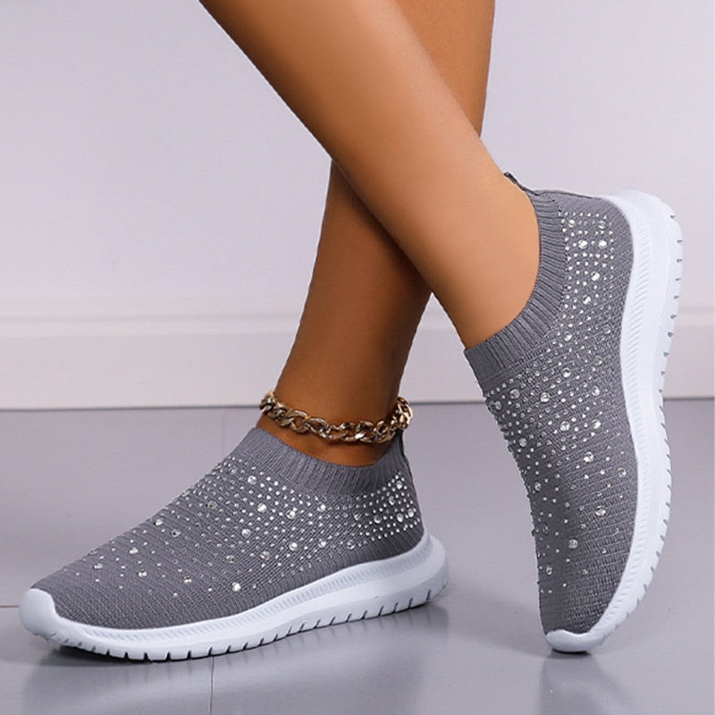 Sockensneaker mit Glitzer