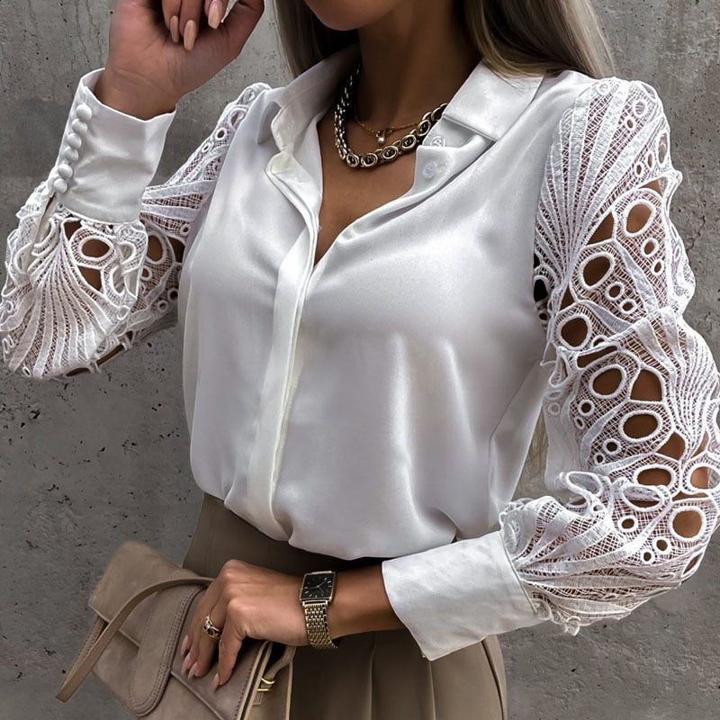 Bluse mit Spitze