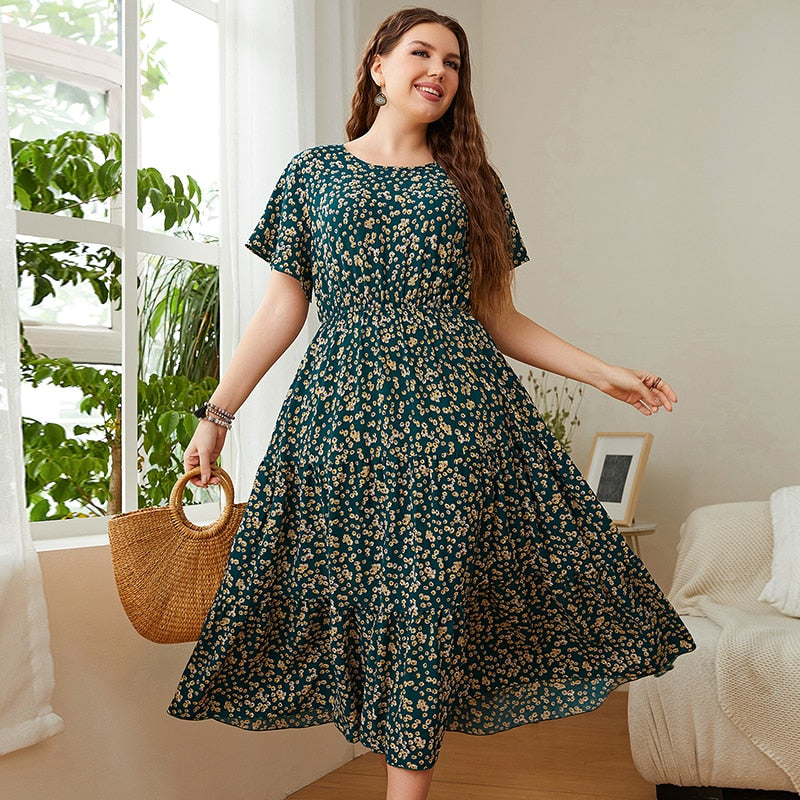 Kleid mit Blumenmuster (Plus-Size)