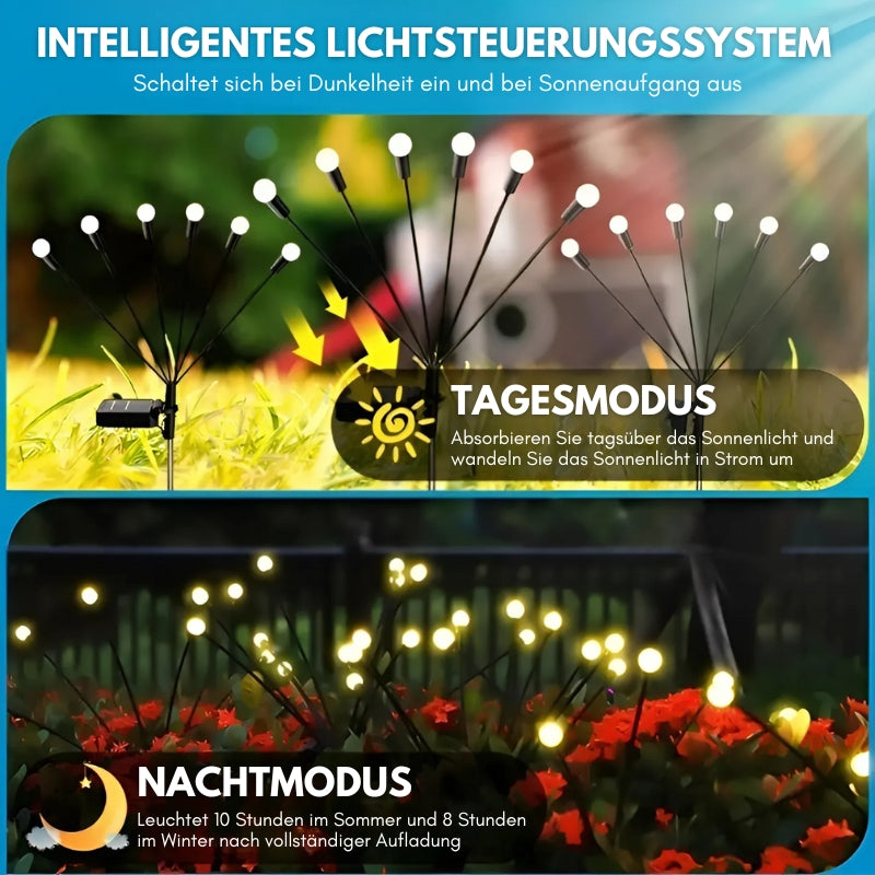 1+1 Gratis | Strahlende Solar LED Garten Feuerwerk Lichter