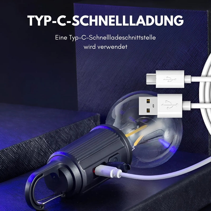 1+1 Gratis | Kompakte LED Campinglampe USB Wiederaufladbar Wasserdicht