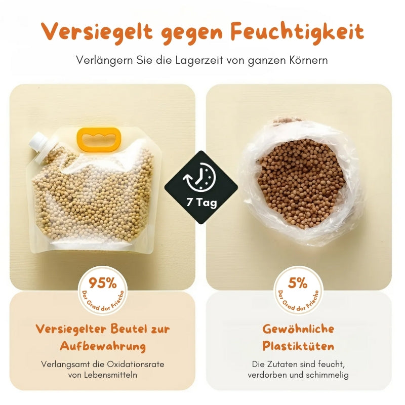 Vielseitige 5 Stk. Getreide-Aufbewahrungsbeutel - insektensicher, recycelbar