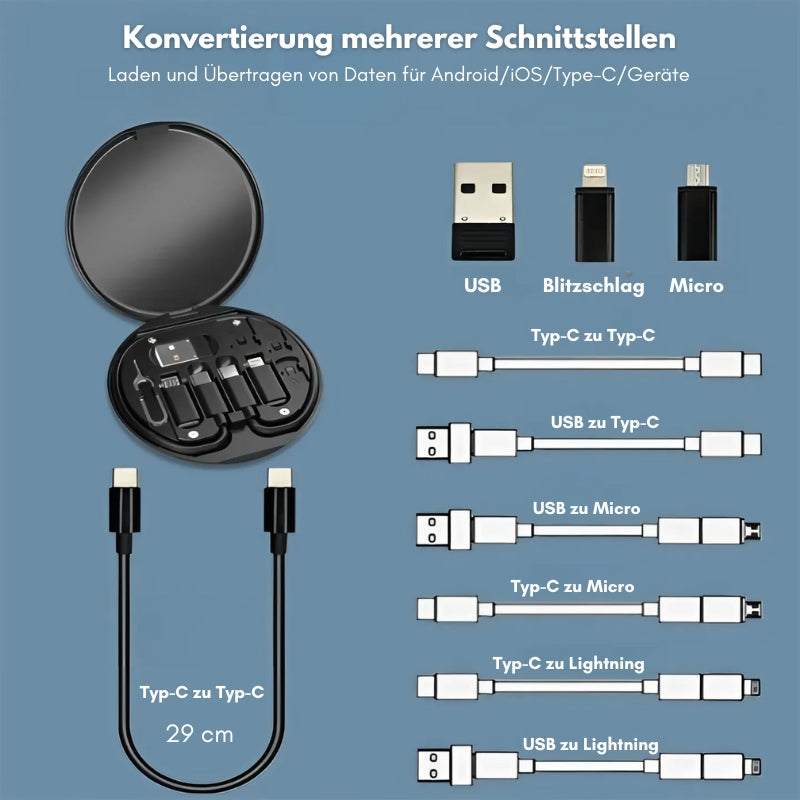 Aufbewahrungsbox für Reise-Gadgets und Kabel